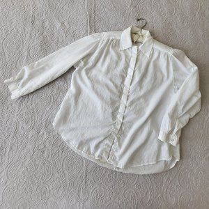 Massimo Dutti 3/4 Sleeve Button Up Blouse